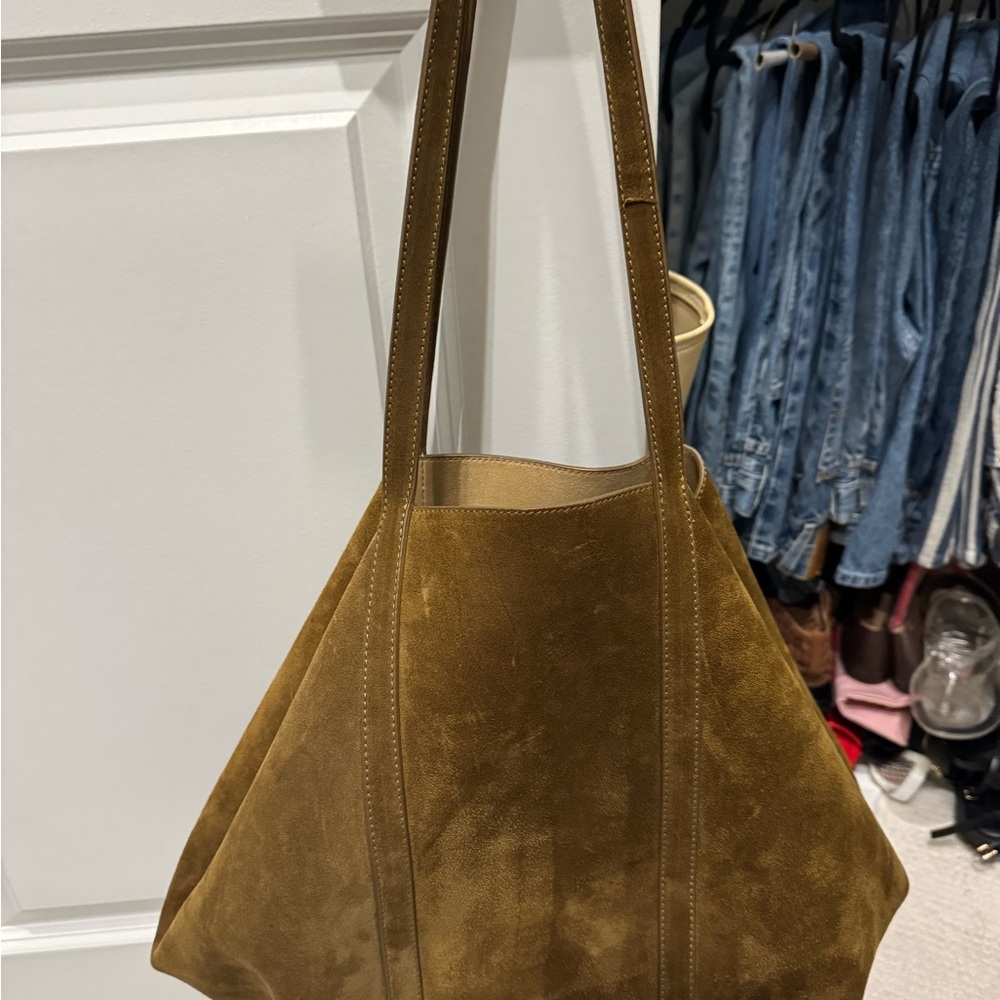 Zara Tan Suede Tote Bag